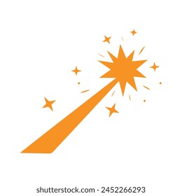 Falling Star icons space element night galaxy vector design.