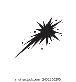 Falling Star icons space element night galaxy vector design.