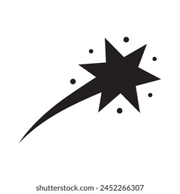 Falling Star icons space element night galaxy vector design.