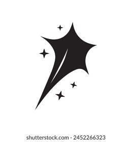 Falling Star icons space element night galaxy vector design.