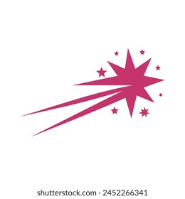 Falling Star icons space element night galaxy vector design.