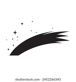 Falling Star icons space element night galaxy vector design.