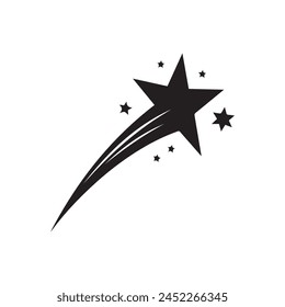 Falling Star icons space element night galaxy vector design.