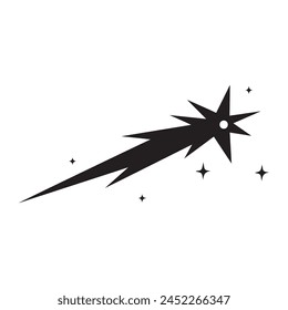 Falling Star icons space element night galaxy vector design.