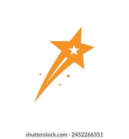 Falling Star icons space element night galaxy vector design.