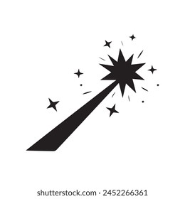 Falling Star icons space element night galaxy vector design.