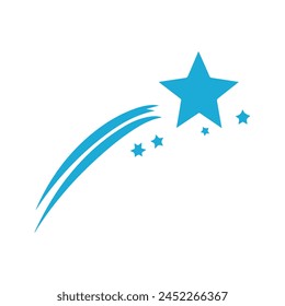 Falling Star Icons Weltraumelement Nacht Galaxie Vektorgrafik Design.