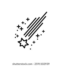 Falling Star icons space element night galaxy vector design.