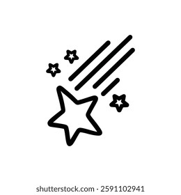 Falling Star icons space element night galaxy vector design.