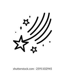 Falling Star icons space element night galaxy vector design.