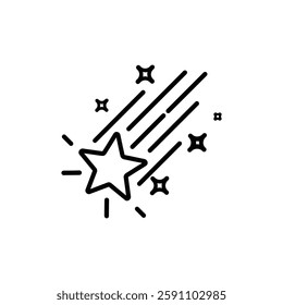 Falling Star icons space element night galaxy vector design.