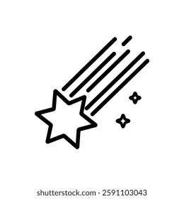 Falling Star icons space element night galaxy vector design.
