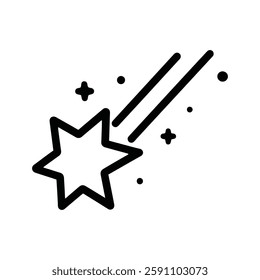 Falling Star icons space element night galaxy vector design.