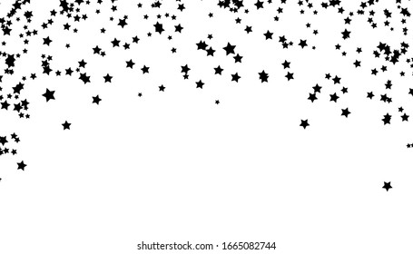 Estrellas de caída aisladas en blanco. Ilustración del vector