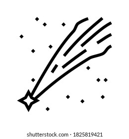 falling star line icon vector. falling star sign. isolated contour symbol black illustration