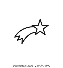 Falling Star logo sign vector outline