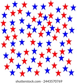 Falling stars 4th of july border background red blue white falling particles wallpaper isolated