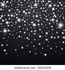 Falling Stars Abstract Background. Light Curtain Vector illustration.