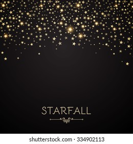 Falling Stars Abstract Background. Light Curtain. Vector Illustration.