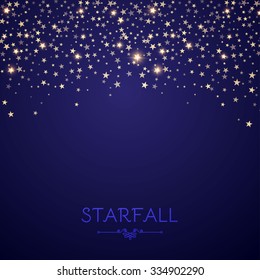 Falling Stars Abstract Background. Light Curtain. Vector illustration.