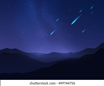 2,597 Meteor shower Stock Vectors, Images & Vector Art | Shutterstock