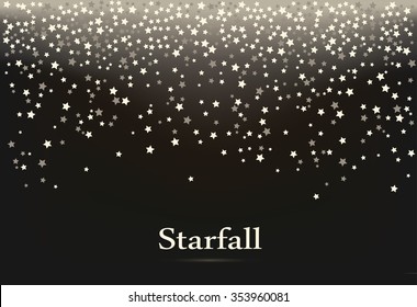Falling stars background, vector