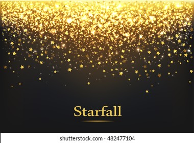 Falling stars background, falling stars, vector