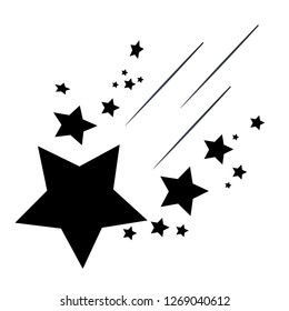 Falling stars black icon