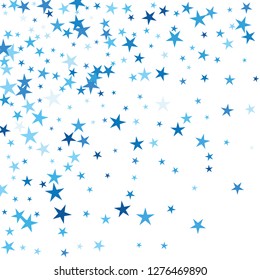 Falling stars confetti background, isolated on white. Vector colorful Birthday card design. Square card and frame.  Minimalistic template for holiday, party, birthday, wedding, solemnity invitation.