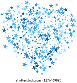 Falling stars confetti background, isolated on white. Vector colorful Birthday card design. Square card and frame.  Minimalistic template for holiday, party, birthday, wedding, solemnity invitation.