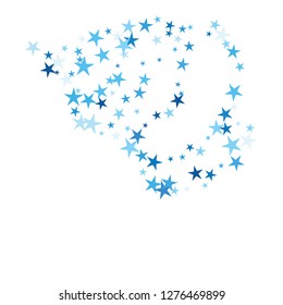 Falling stars confetti background, isolated on white. Vector colorful Birthday card design. Square card and frame.  Minimalistic template for holiday, party, birthday, wedding, solemnity invitation.