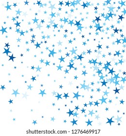 Falling stars confetti background, isolated on white. Vector colorful Birthday card design. Square card and frame.  Minimalistic template for holiday, party, birthday, wedding, solemnity invitation.