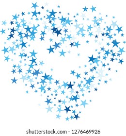 Falling stars confetti background, isolated on white. Vector colorful Birthday card design. Square card and frame.  Minimalistic template for holiday, party, birthday, wedding, solemnity invitation.