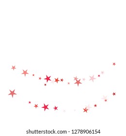 Falling stars confetti background, isolated on white. Vector colorful Birthday card design. Square card and frame.  Minimalistic template for holiday, party, birthday, wedding, solemnity invitation.