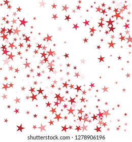 Falling stars confetti background, isolated on white. Vector colorful Birthday card design. Square card and frame.  Minimalistic template for holiday, party, birthday, wedding, solemnity invitation.