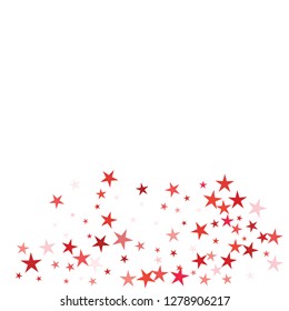 Falling stars confetti background, isolated on white. Vector colorful Birthday card design. Square card and frame.  Minimalistic template for holiday, party, birthday, wedding, solemnity invitation.