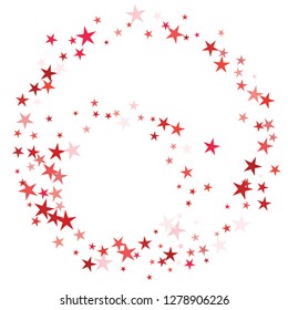 Falling stars confetti background, isolated on white. Vector colorful Birthday card design. Square card and frame.  Minimalistic template for holiday, party, birthday, wedding, solemnity invitation.