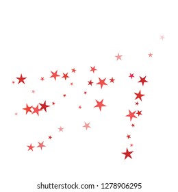 Falling stars confetti background, isolated on white. Vector colorful Birthday card design. Square card and frame.  Minimalistic template for holiday, party, birthday, wedding, solemnity invitation.