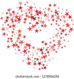 Falling stars confetti background, isolated on white. Vector colorful Birthday card design. Square card and frame.  Minimalistic template for holiday, party, birthday, wedding, solemnity invitation.