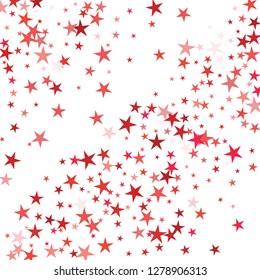 Falling stars confetti background, isolated on white. Vector colorful Birthday card design. Square card and frame.  Minimalistic template for holiday, party, birthday, wedding, solemnity invitation.