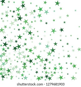 Falling stars confetti background, isolated on white. Vector colorful Birthday card design. Square card and frame.  Minimalistic template for holiday, party, birthday, wedding, solemnity invitation.