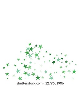 Falling stars confetti background, isolated on white. Vector colorful Birthday card design. Square card and frame.  Minimalistic template for holiday, party, birthday, wedding, solemnity invitation.