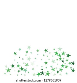 Falling stars confetti background, isolated on white. Vector colorful Birthday card design. Square card and frame.  Minimalistic template for holiday, party, birthday, wedding, solemnity invitation.