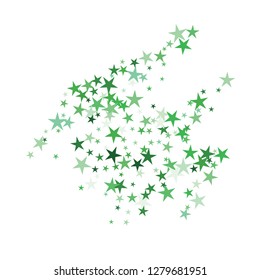Falling stars confetti background, isolated on white. Vector colorful Birthday card design. Square card and frame.  Minimalistic template for holiday, party, birthday, wedding, solemnity invitation.