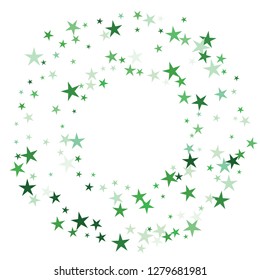 Falling stars confetti background, isolated on white. Vector colorful Birthday card design. Square card and frame.  Minimalistic template for holiday, party, birthday, wedding, solemnity invitation.