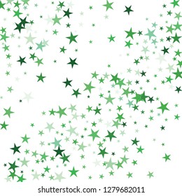 Falling stars confetti background, isolated on white. Vector colorful Birthday card design. Square card and frame.  Minimalistic template for holiday, party, birthday, wedding, solemnity invitation.