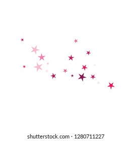 Falling stars confetti background, isolated on white. Vector colorful Birthday card design. Square card and frame.  Minimalistic template for holiday, party, birthday, wedding, solemnity invitation.