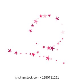 Falling stars confetti background, isolated on white. Vector colorful Birthday card design. Square card and frame.  Minimalistic template for holiday, party, birthday, wedding, solemnity invitation.