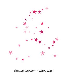 Falling stars confetti background, isolated on white. Vector colorful Birthday card design. Square card and frame.  Minimalistic template for holiday, party, birthday, wedding, solemnity invitation.