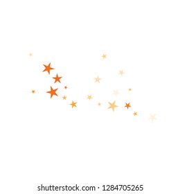 Falling stars confetti background, isolated on white. Vector colorful Birthday card design. Square card and frame.  Minimalistic template for holiday, party, birthday, wedding, solemnity invitation.